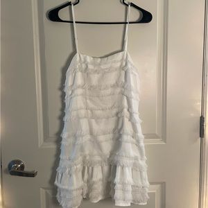 Princess Polly White Ruffle Dress